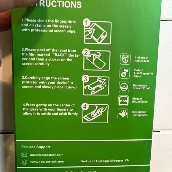 Focuses Eye Protection Tempered Glass Screen Protector - Picture 5 of 5